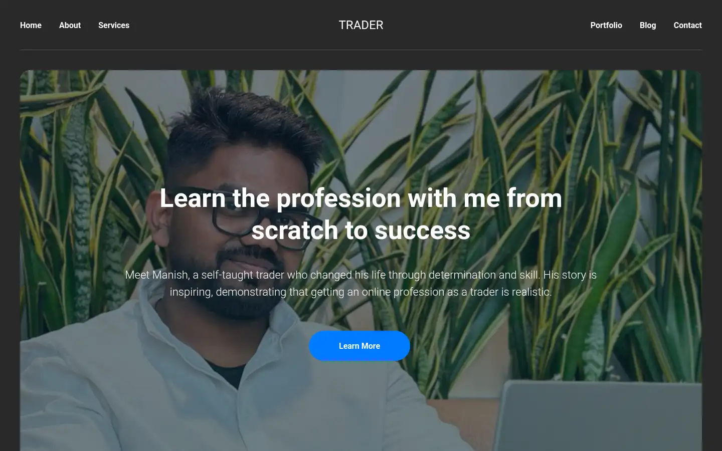 Screenshot of manishprotrader.com