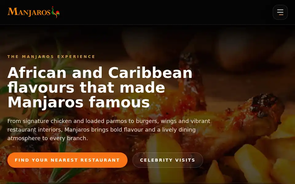 Screenshot of manjaros.co.uk