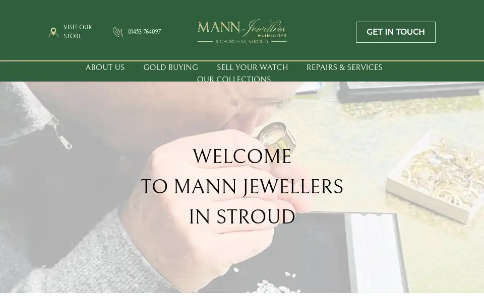 Screenshot of mannjewellers.com