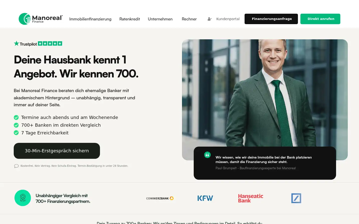 Screenshot of manoreal-finance.de