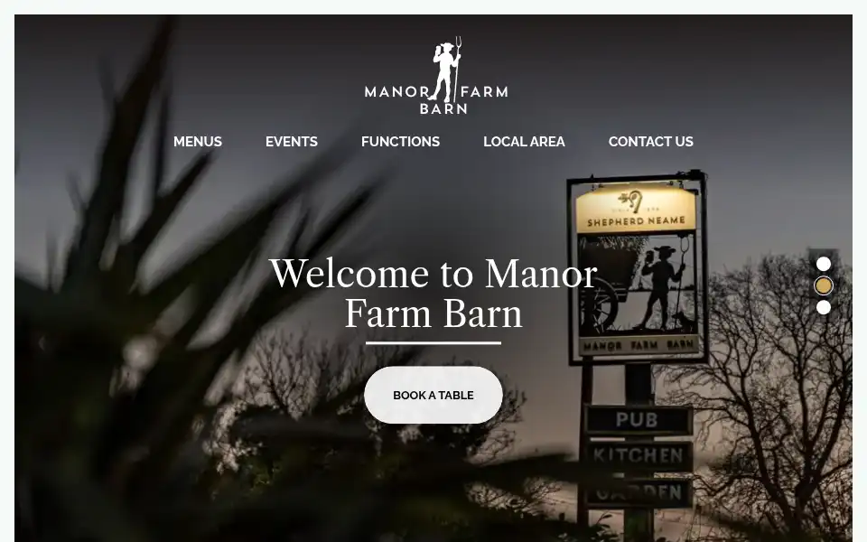 Screenshot of manorfarmbarnsouthfleet.co.uk