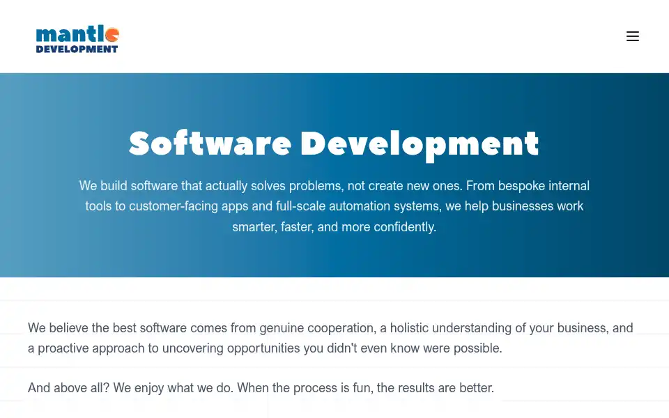 Screenshot of mantledevelopment.co.uk