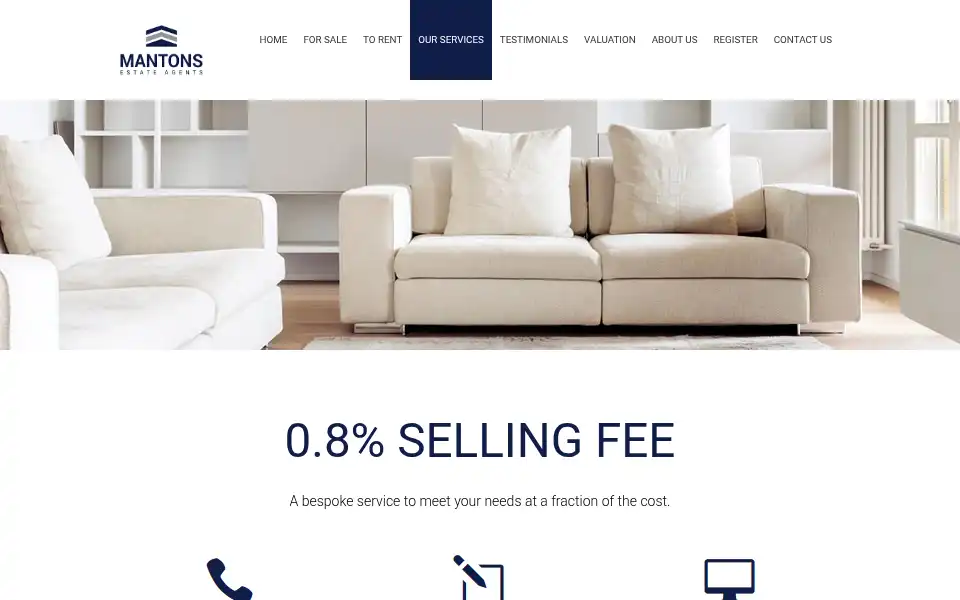 Screenshot of mantons-estateagents.co.uk