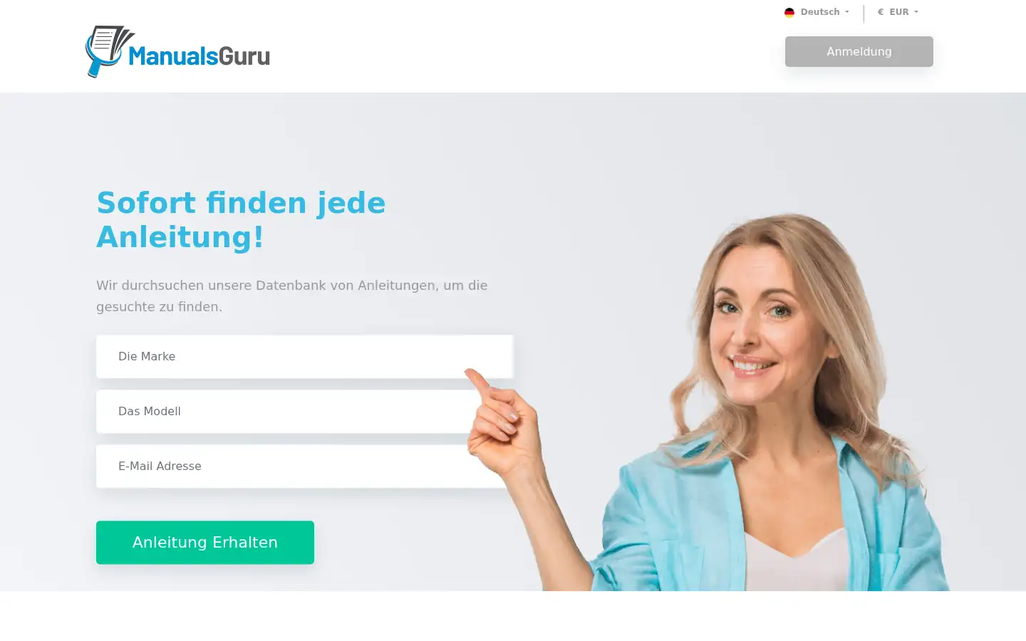 Screenshot of manualsguru.com