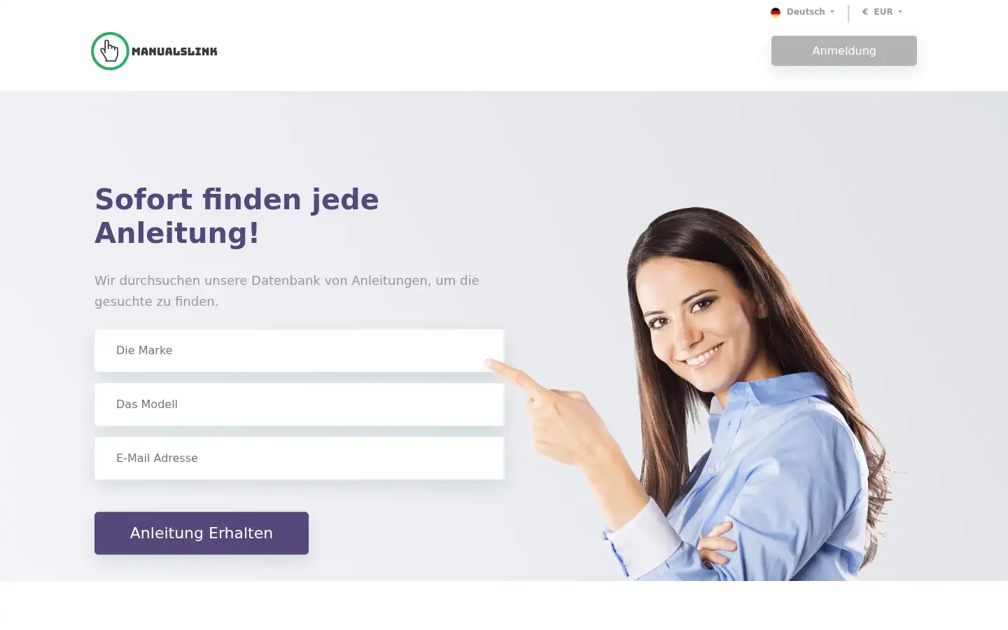 Screenshot of manualslink.com
