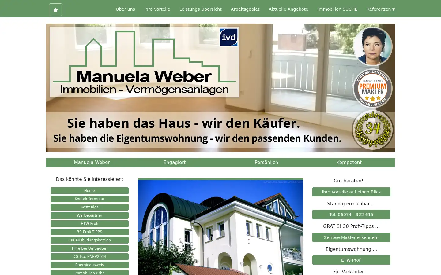 Screenshot of manuela-weber.de