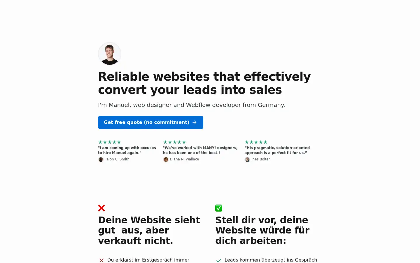 Screenshot of manueldesign.de