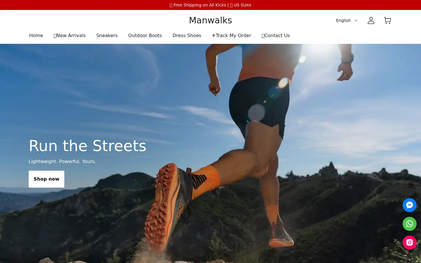 Screenshot of manwalks.com