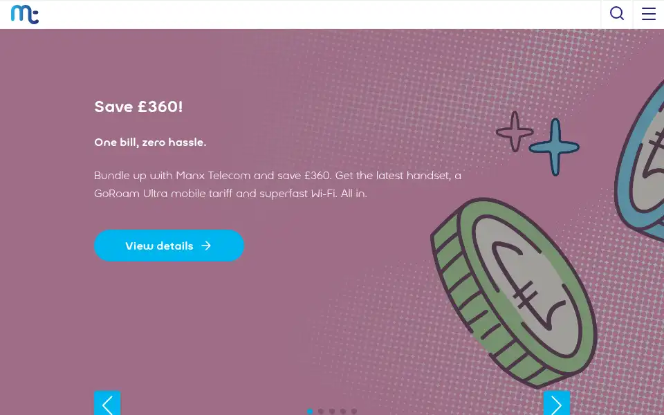 Screenshot of manxtelecom.com