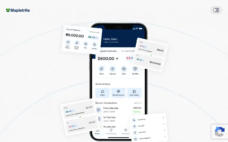 Screenshot of mapletrite.com