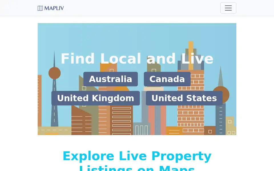 Screenshot of mapliv.com