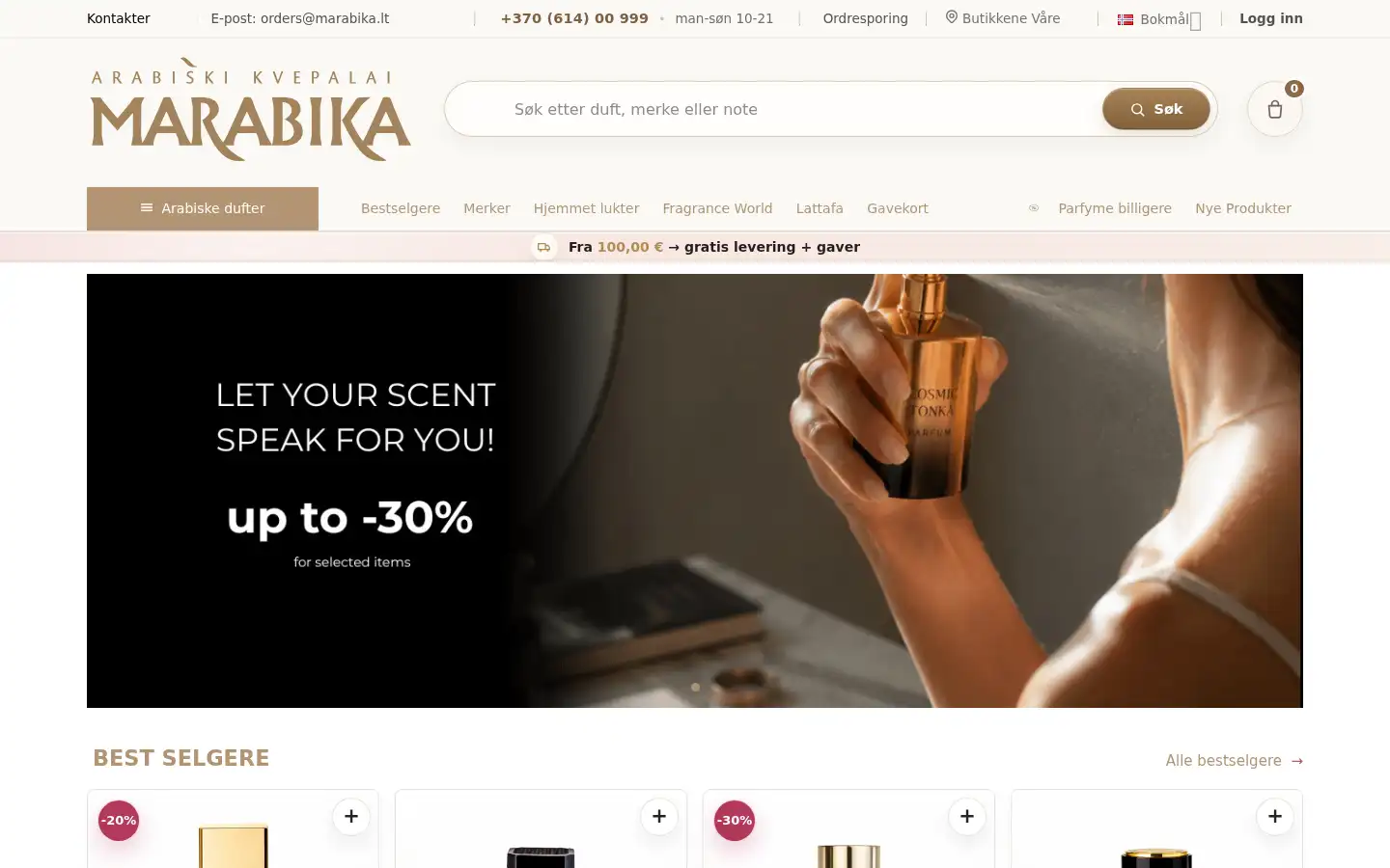 Screenshot of marabika.lt
