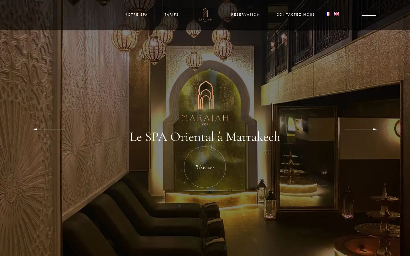 Screenshot of marajahspa.com