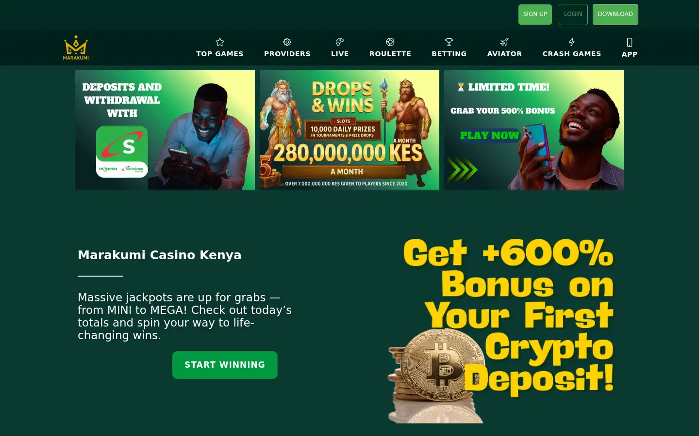 Screenshot of marakumibet.com
