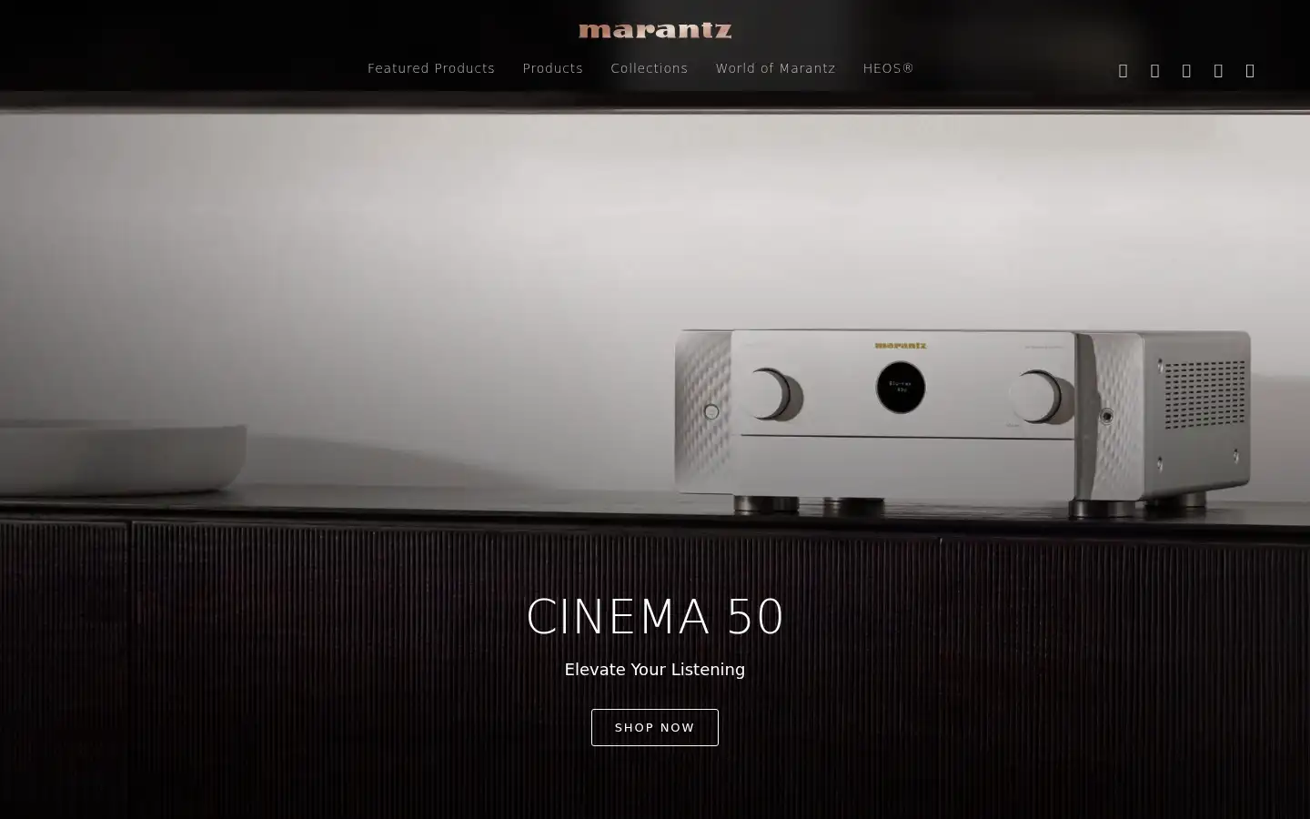 Screenshot of marantz.co.uk