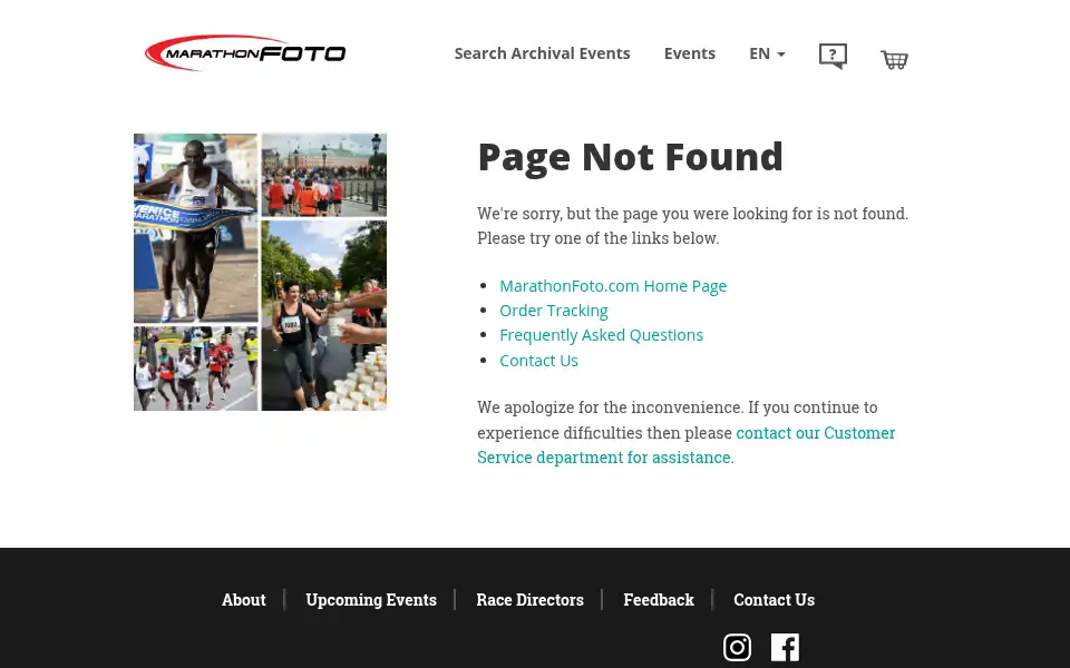 Screenshot of marathonfoto.com