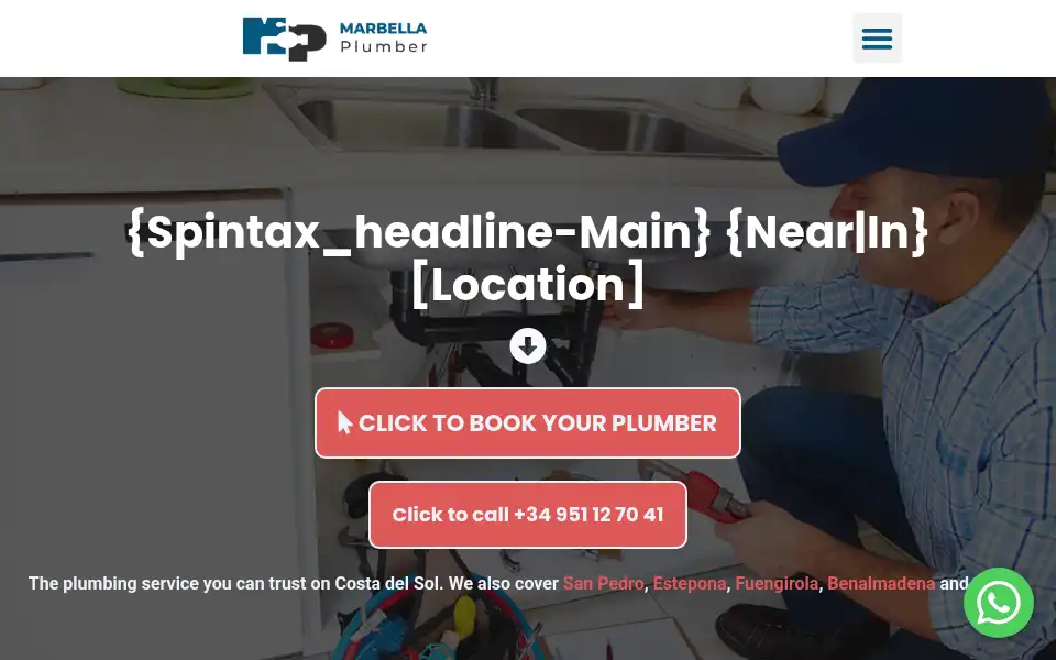 Screenshot of marbellaplumber.com
