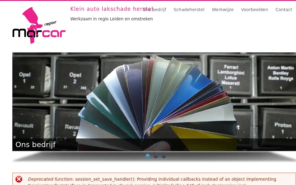 Screenshot of marcar-repair.nl