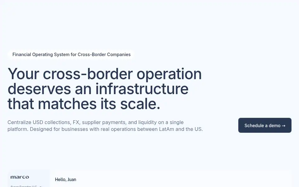 Screenshot of marcofi.com