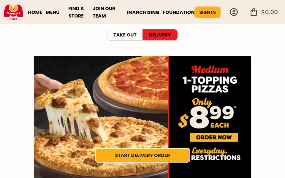 Screenshot of marcos.com