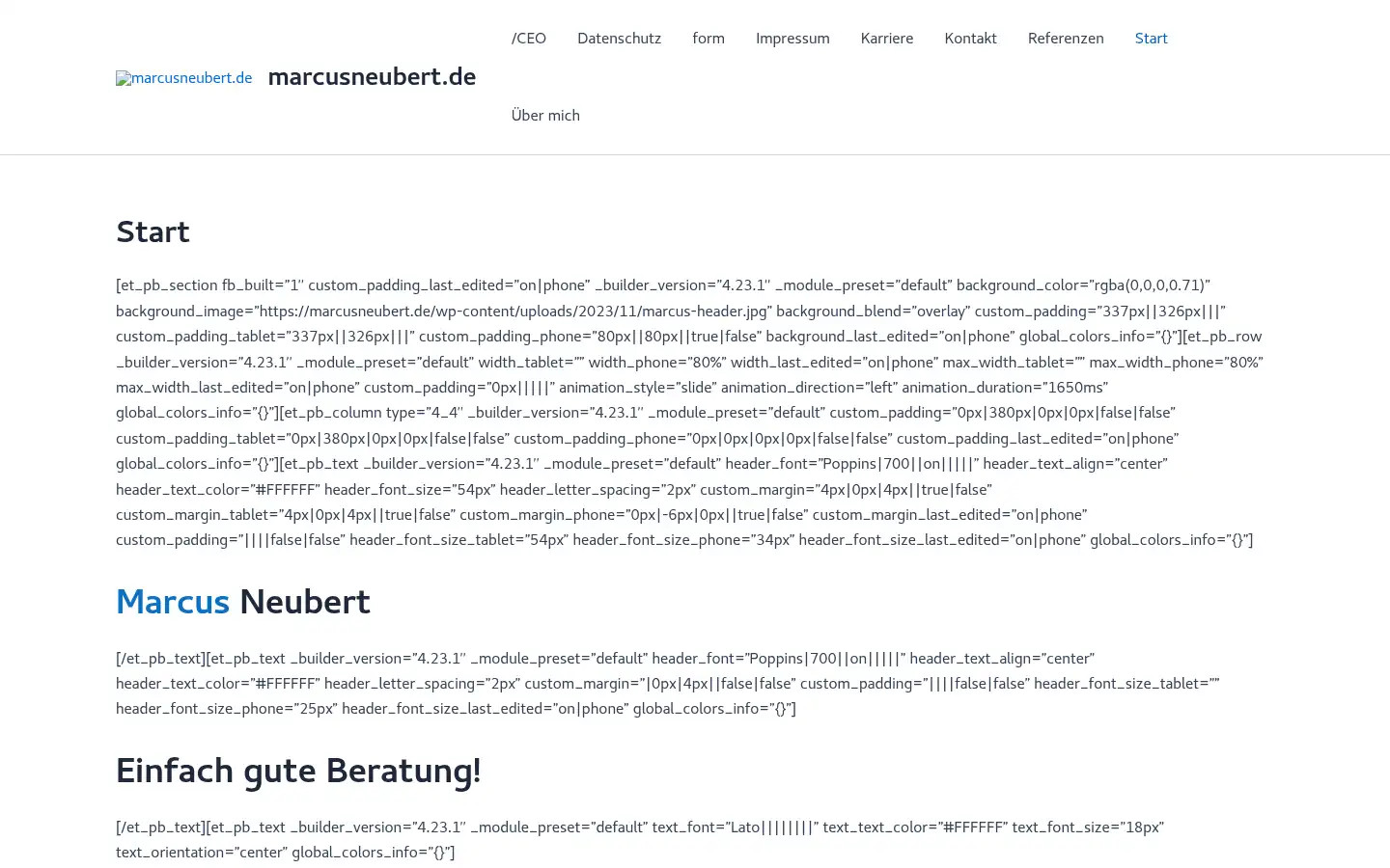 Screenshot of marcusneubert.de
