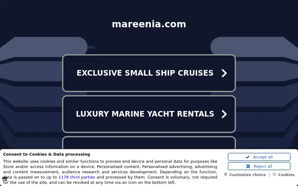 Screenshot of mareenia.com