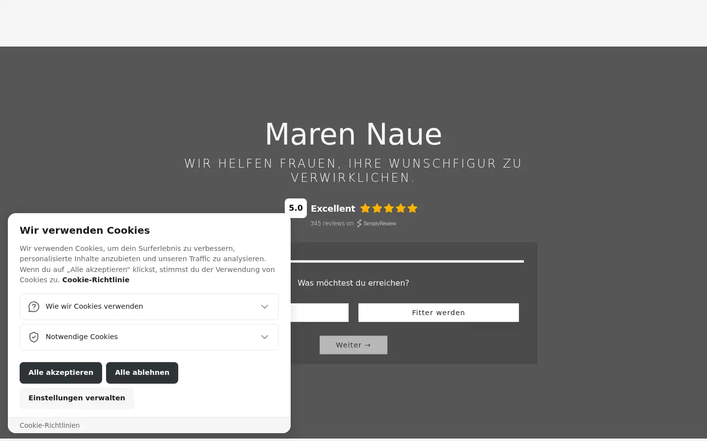 Screenshot of marennaue.com