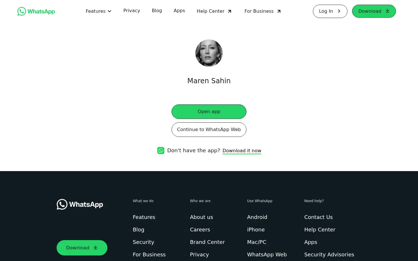 Screenshot of marensahin.de