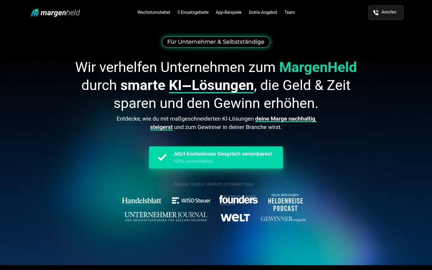 Screenshot of margen-held.de