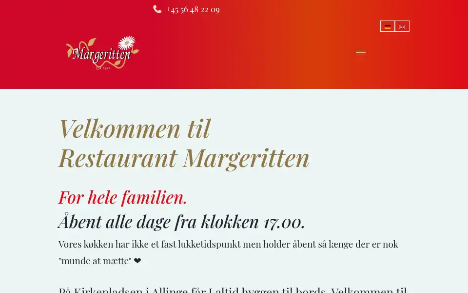 Screenshot of margeritten.dk