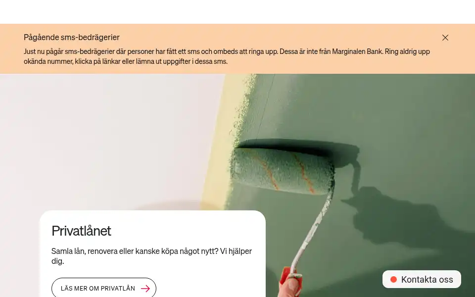 Screenshot of marginalen.se