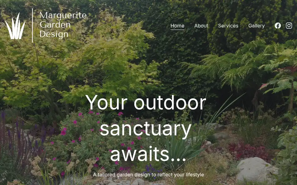 Screenshot of margueritegarden.com