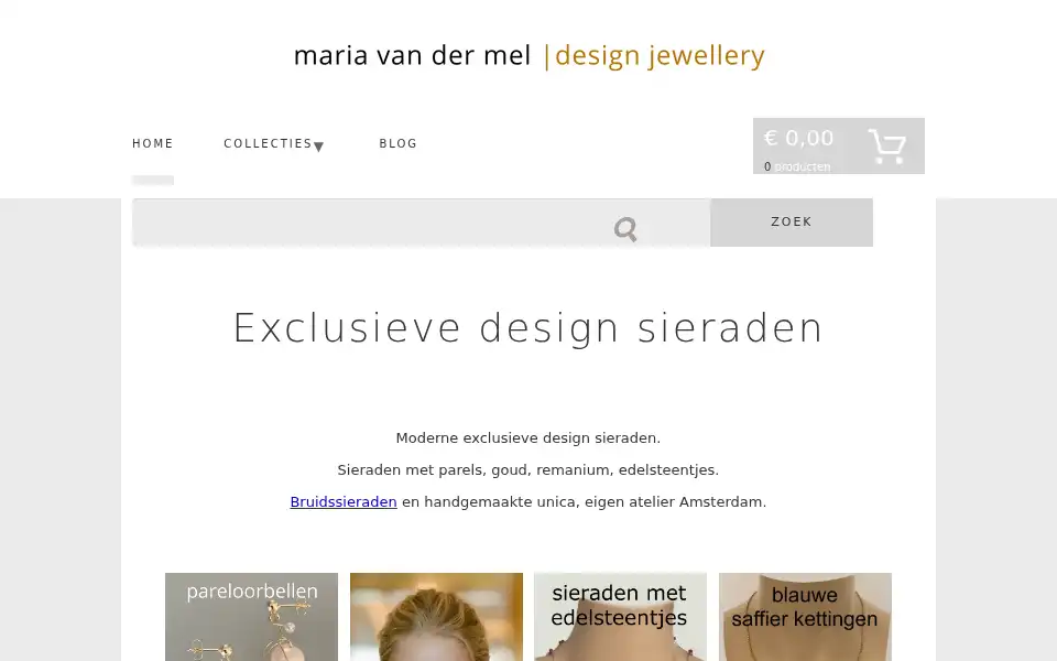 Screenshot of mariavandermel.com