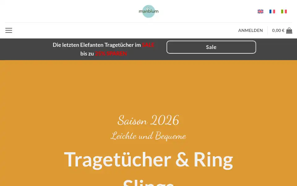 Screenshot of mariblum.de