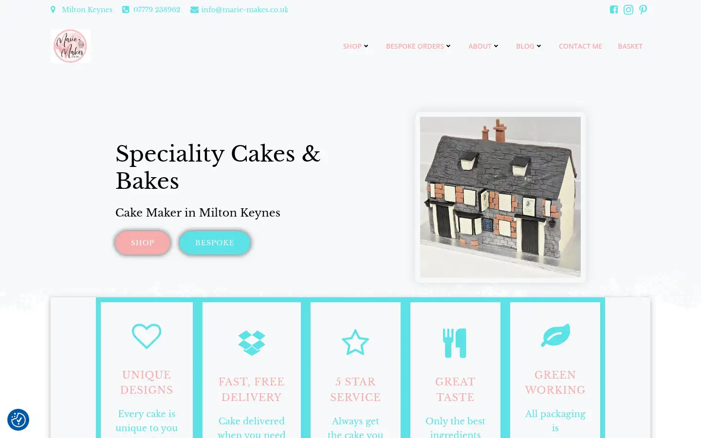 Screenshot of marie-makes.co.uk