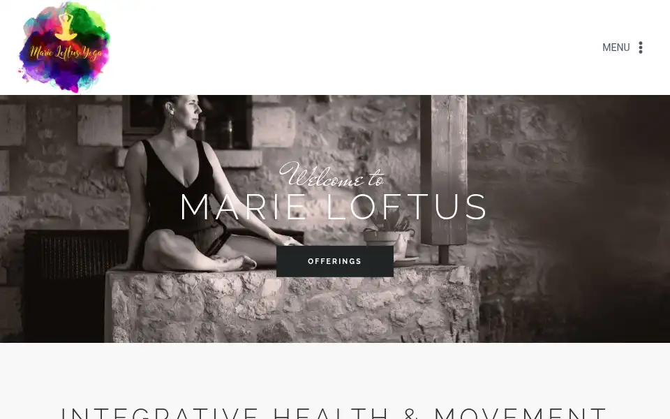 Screenshot of marieloftus.com