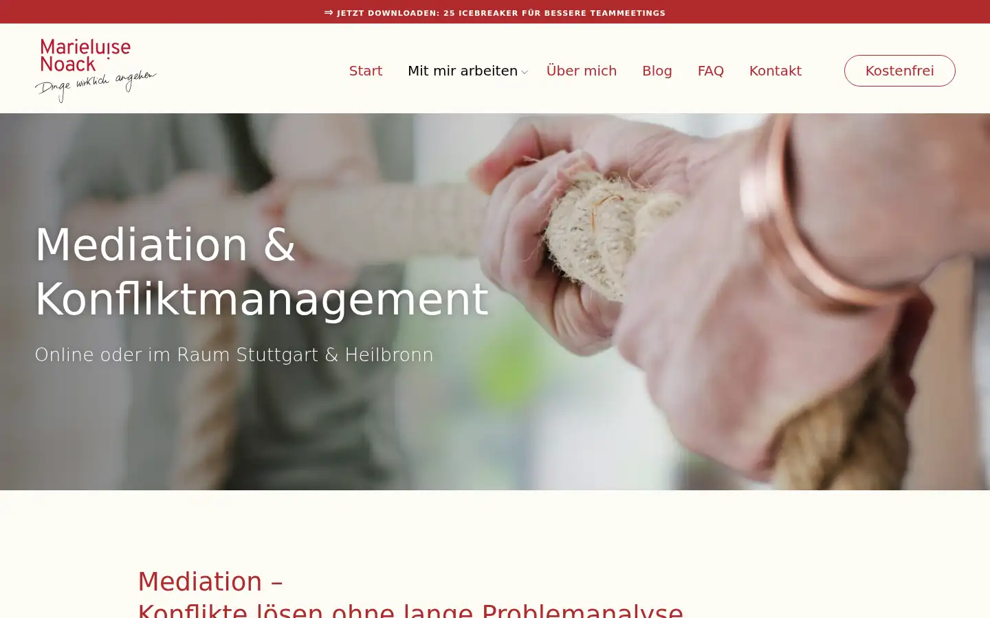 Screenshot of marieluise-noack.de
