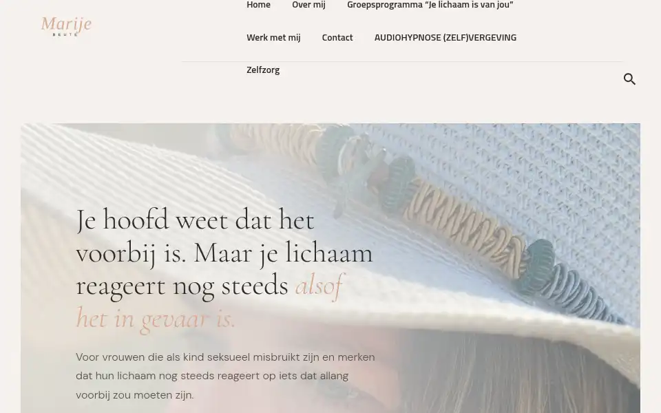 Screenshot of marijebeute.nl
