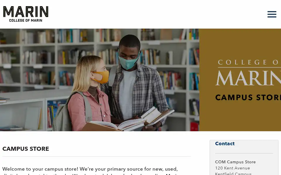 Screenshot of marin.edu