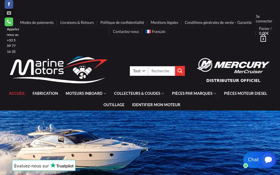 Screenshot of marine-motors.fr