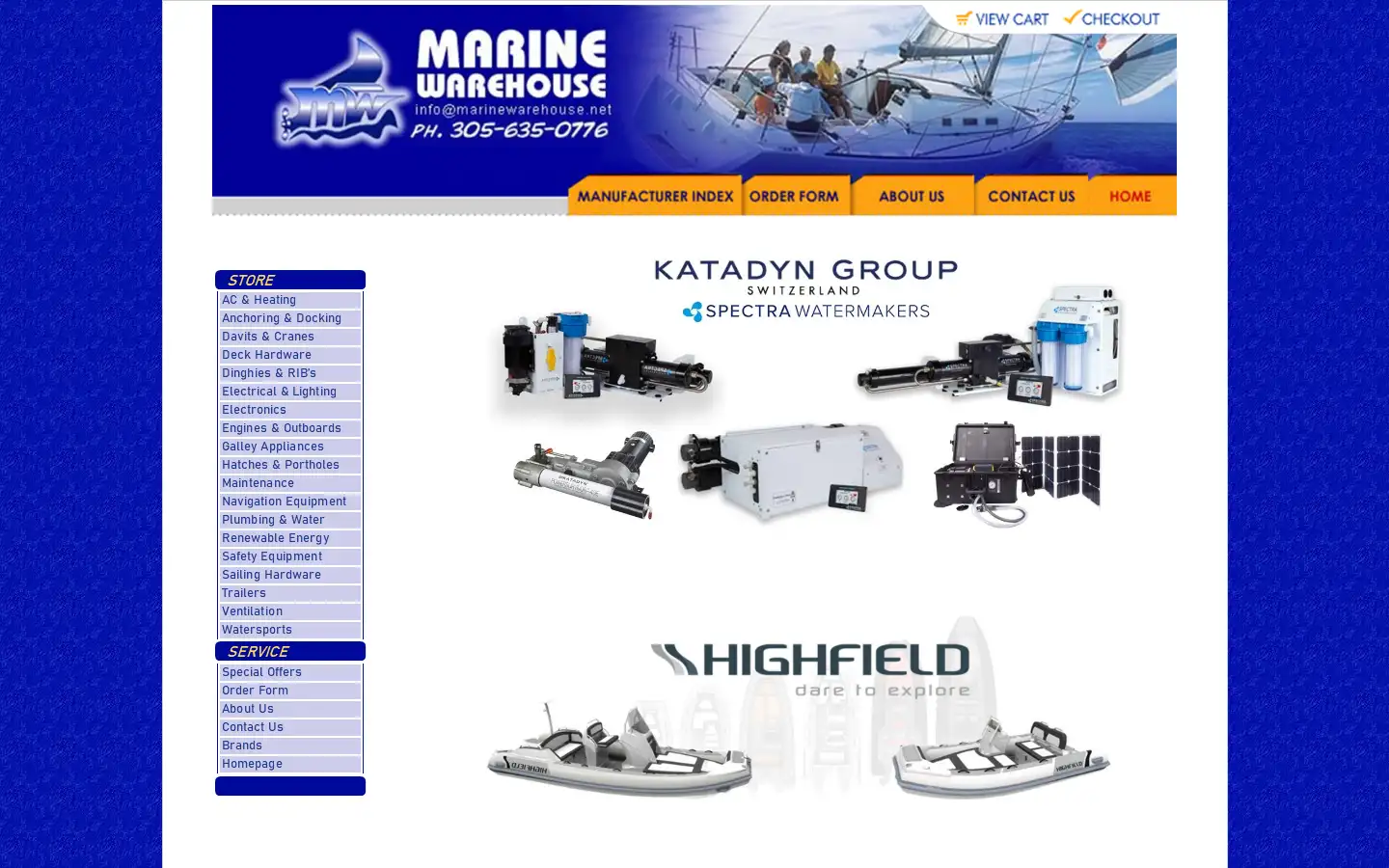Screenshot of marinewarehouse.net