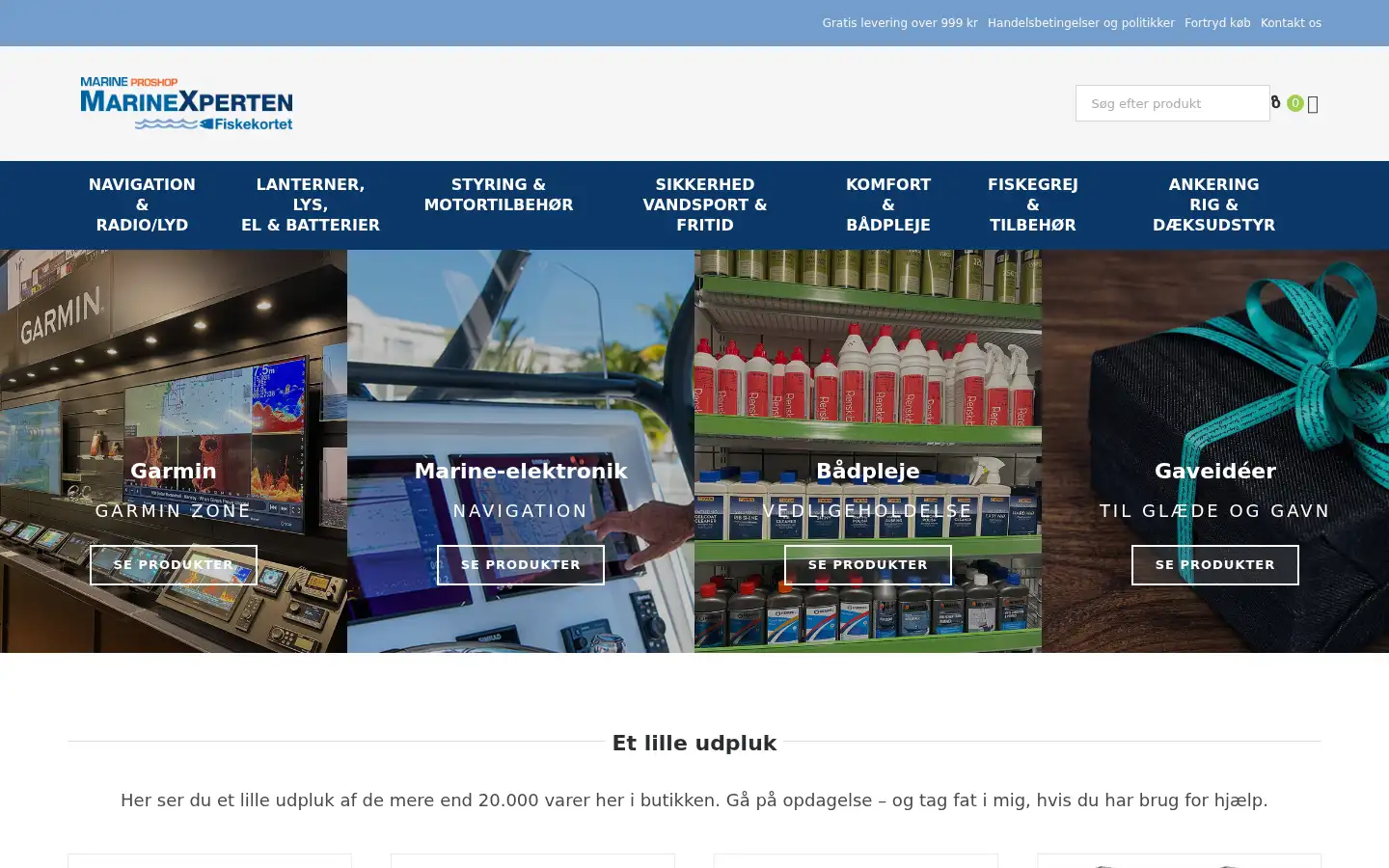 Screenshot of marinexperten.dk
