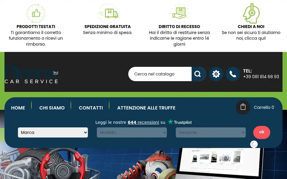 Screenshot of marinocarservice.com