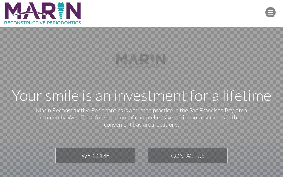 Screenshot of marinperiodontics.com