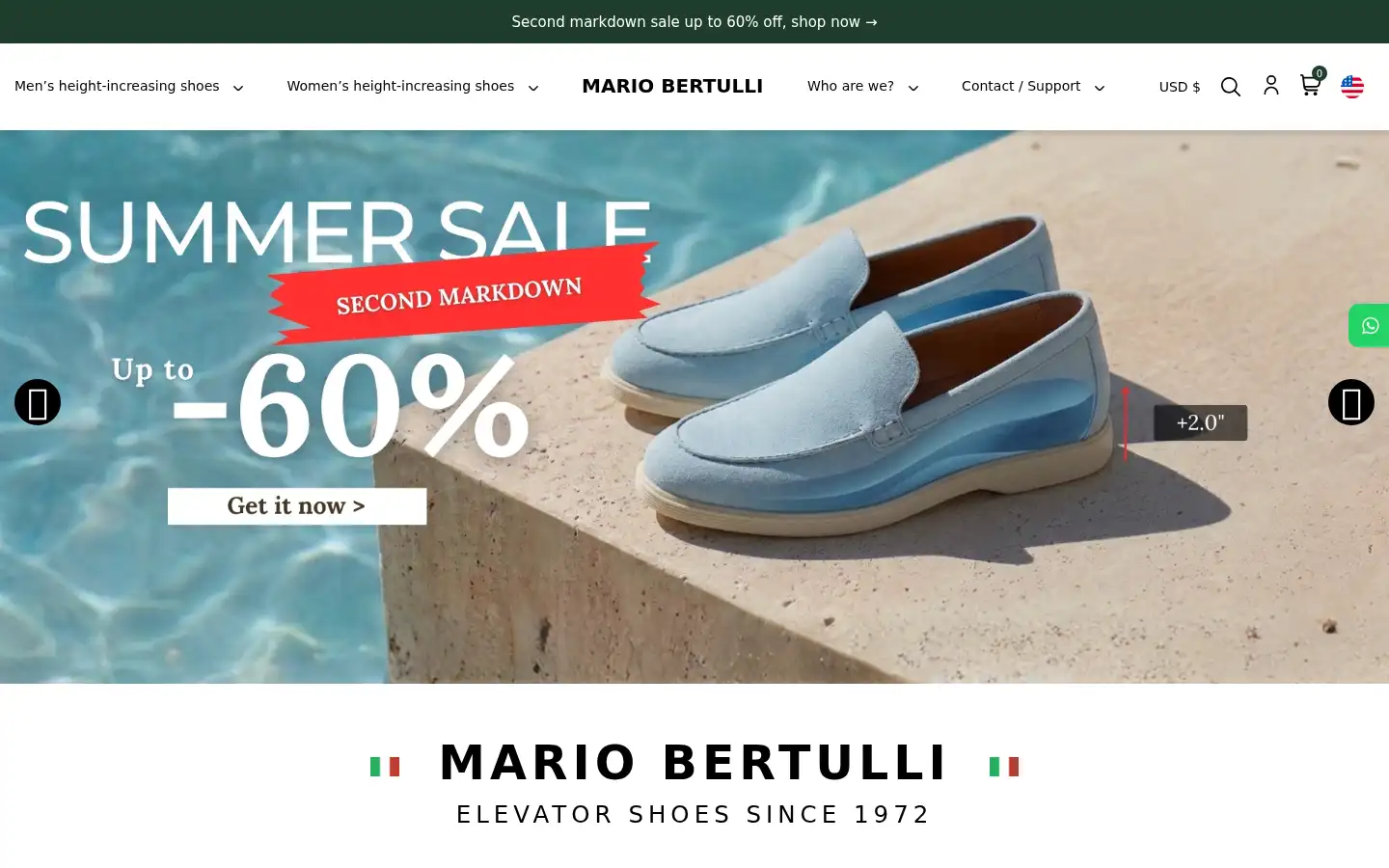Screenshot of mariobertulli.com