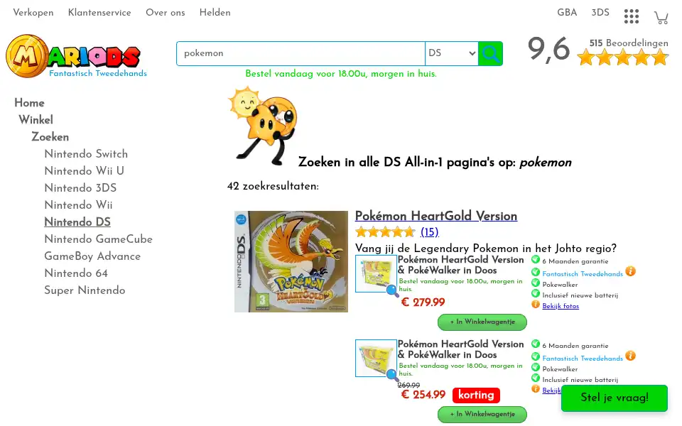 Screenshot of mariods.nl