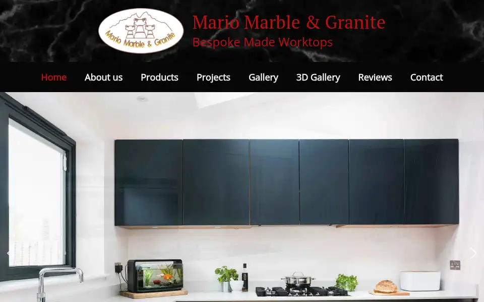 Screenshot of mariomarbleandgranite.co.uk