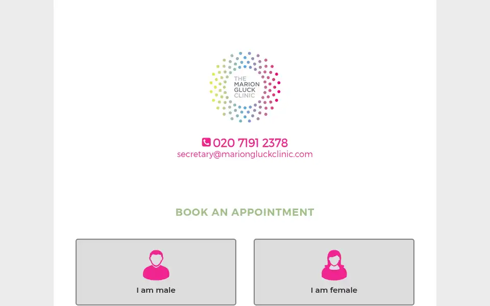 Screenshot of mariongluckclinic.com
