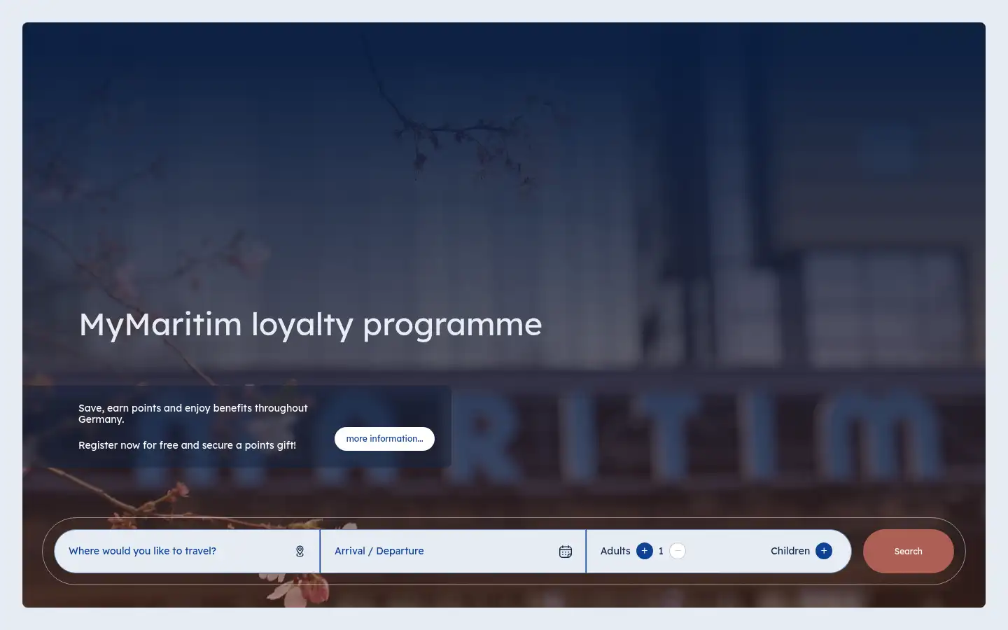 Screenshot of maritim.com