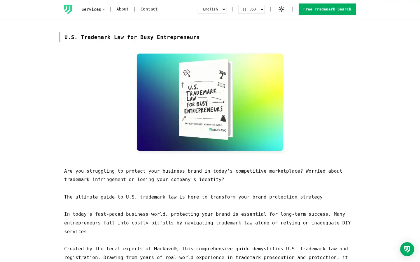 Screenshot of markavo.com
